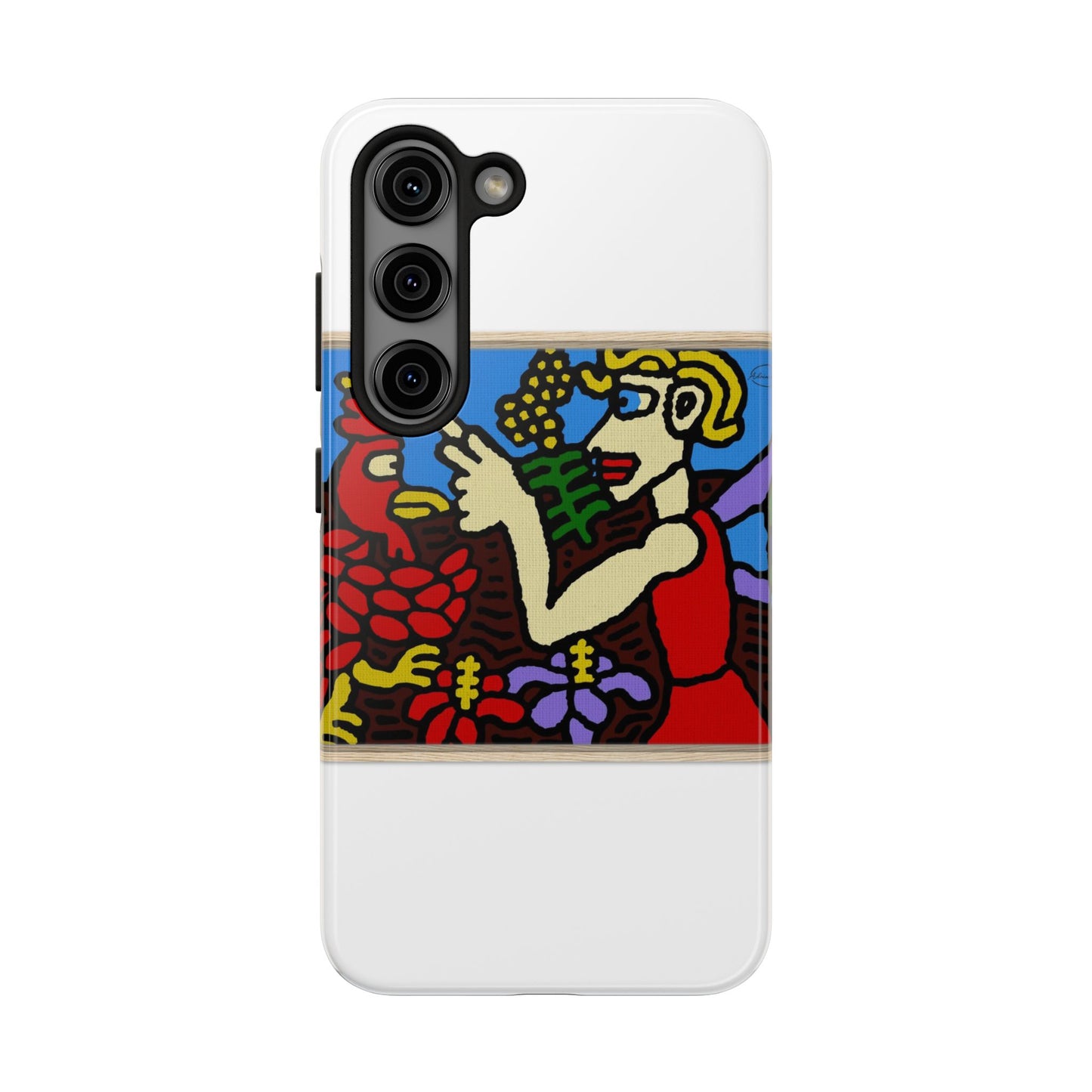 The hen gaining a blessing from a fairy Tough Phone Case