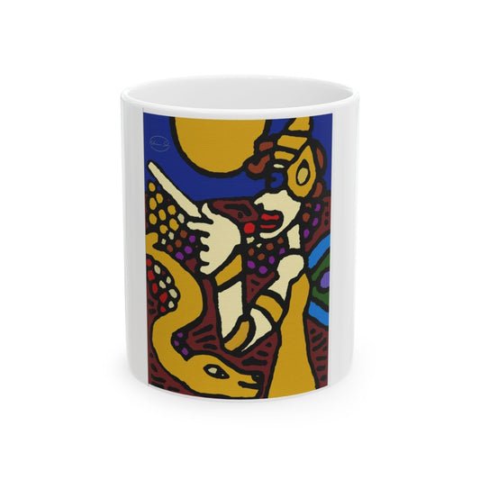 The golden snake being blessed by the fairy Ceramic Mug