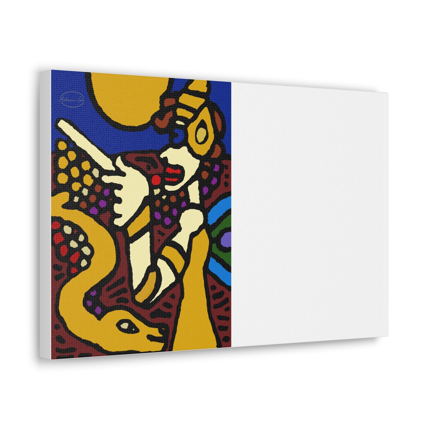 The golden snake being blessed by the fairy Canvas (Small)