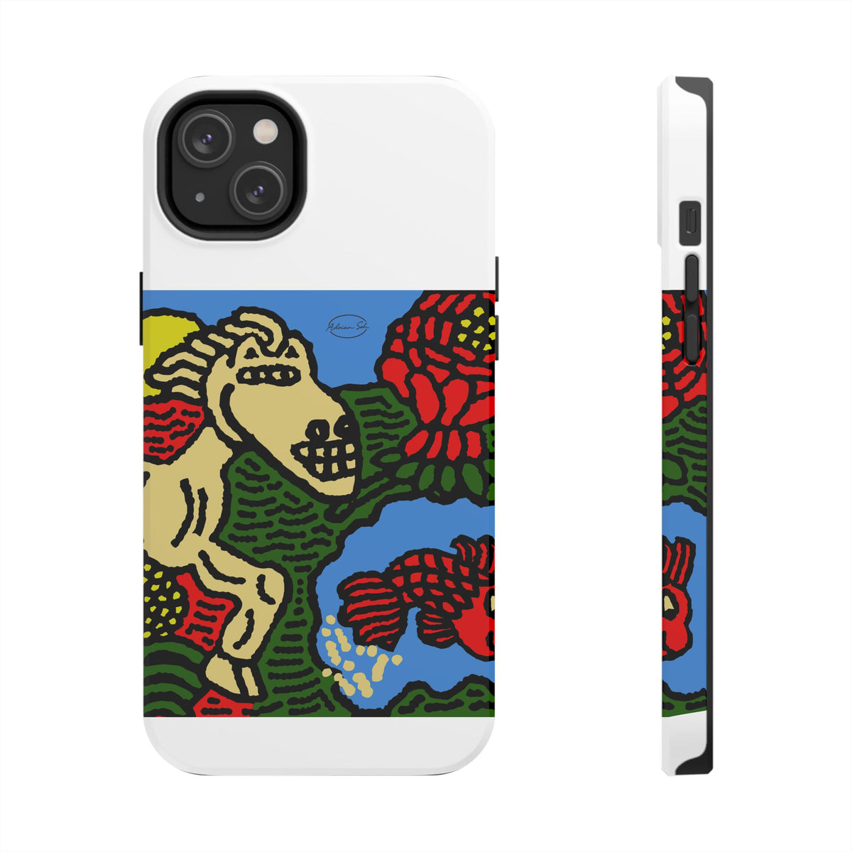 Galloping carefree through life Tough Phone Case