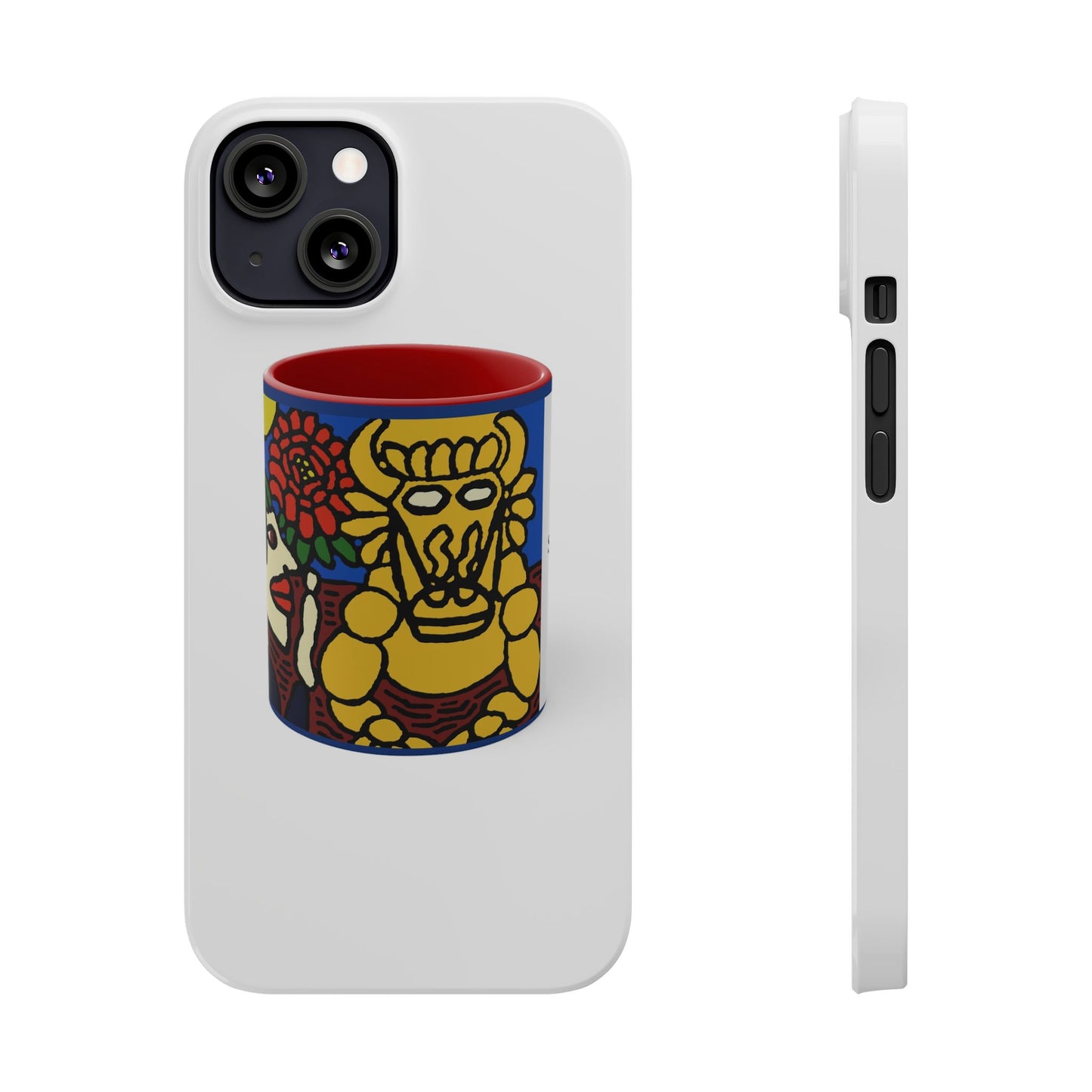 The warrior hailing the mighty golden dragon Slim Phone Case