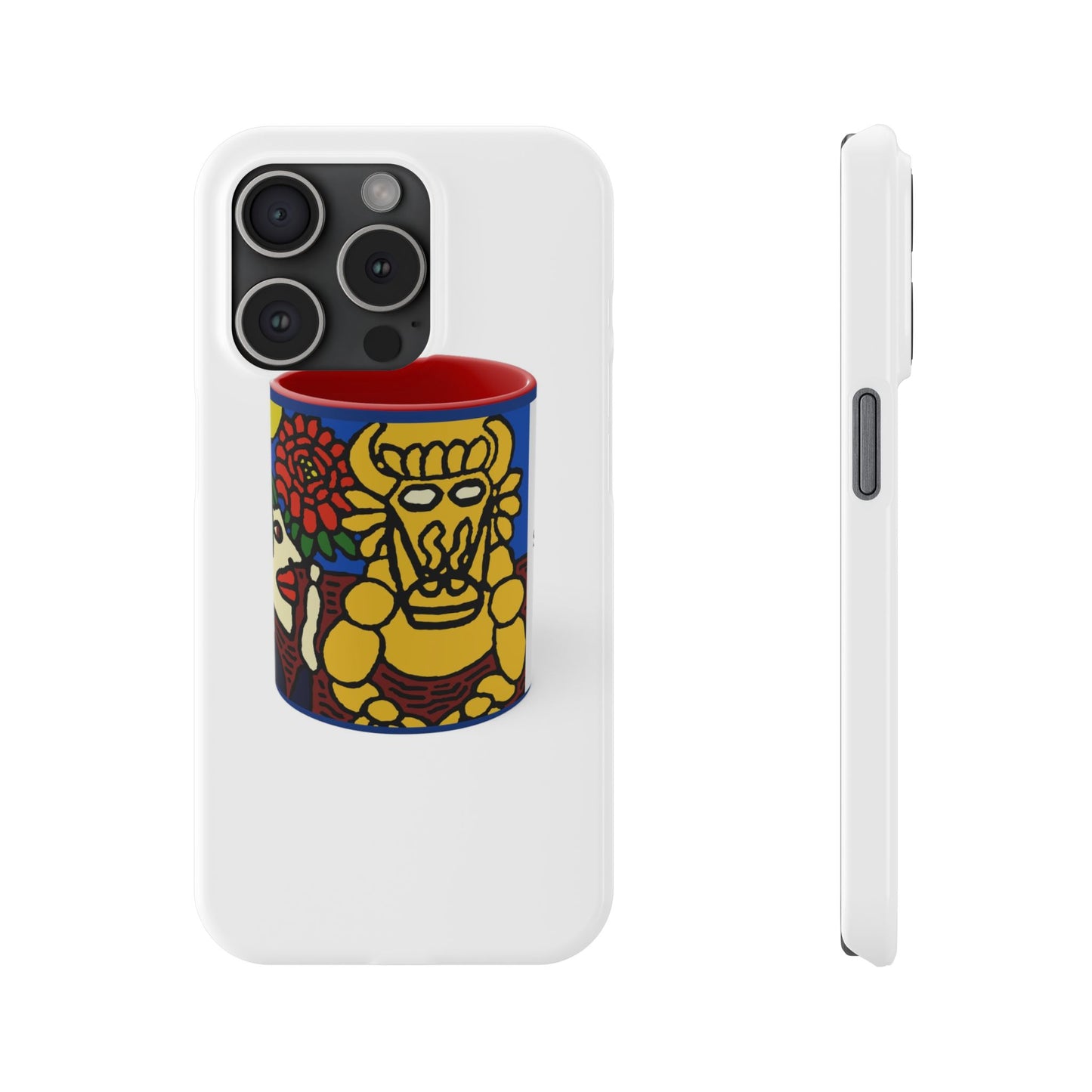 The warrior hailing the mighty golden dragon Slim Phone Case