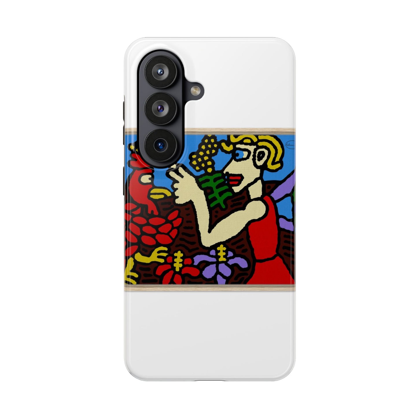 The hen gaining a blessing from a fairy Tough Phone Case