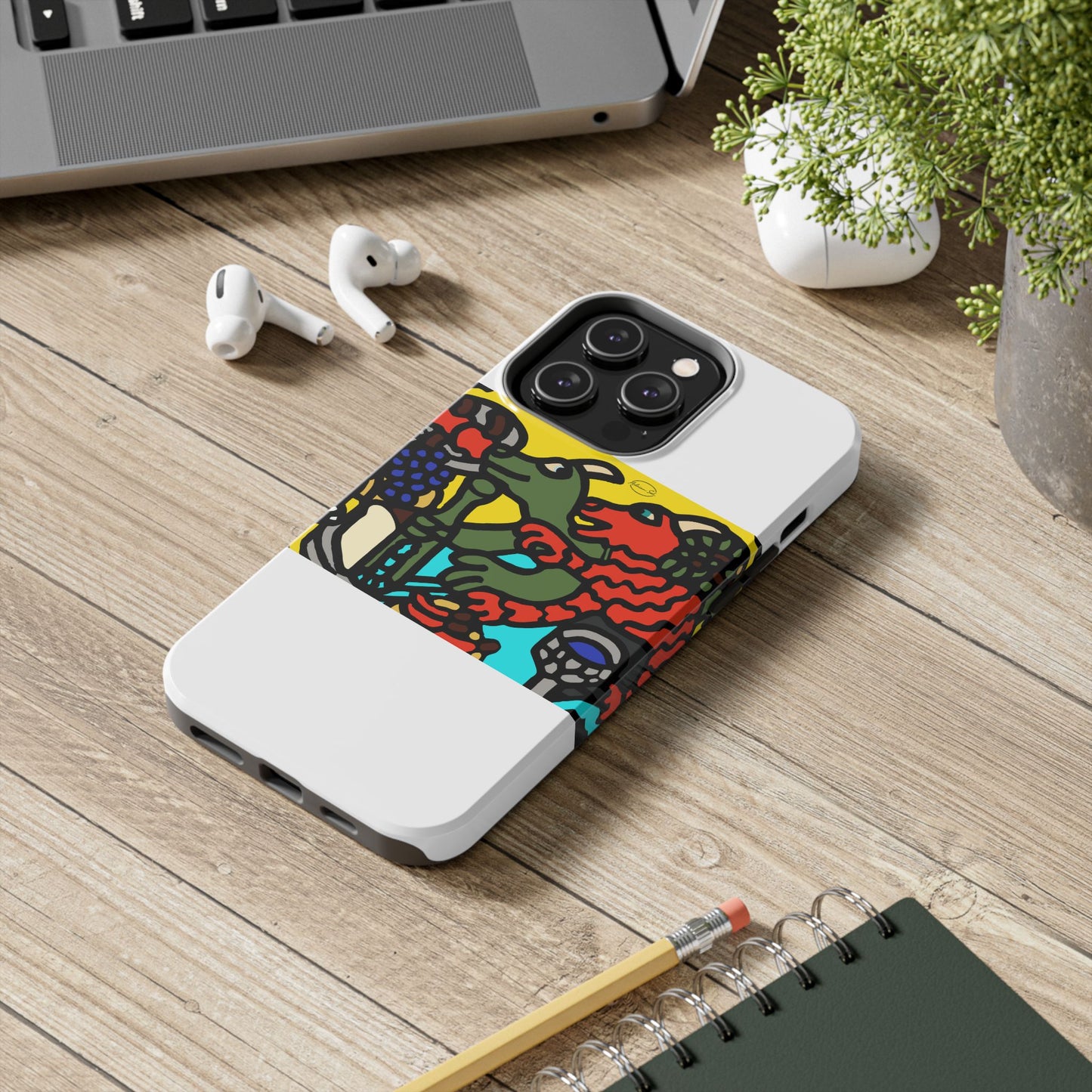 Two dragons enjoying a feast together Tough Phone Case