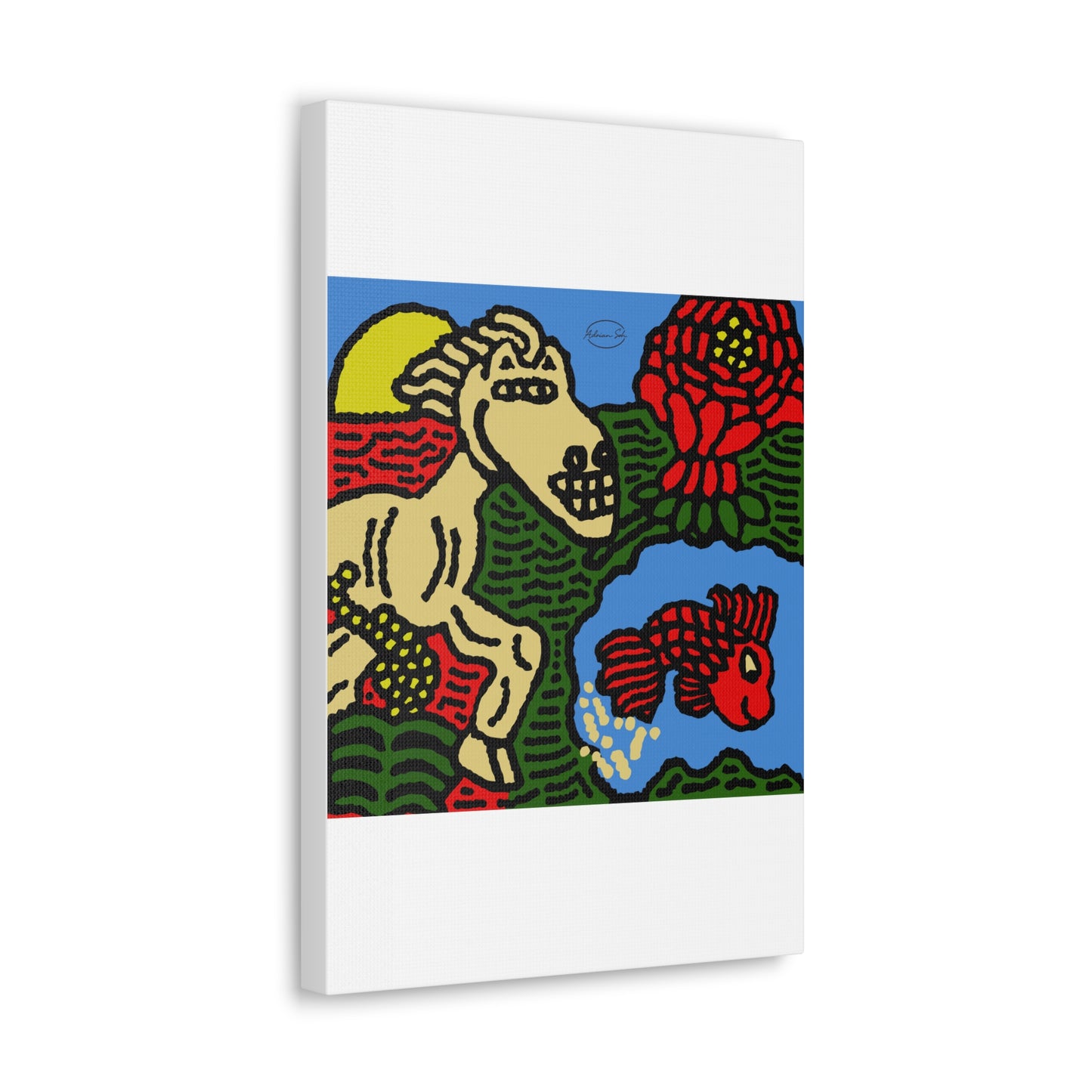 Galloping carefree through life Canvas (Small)