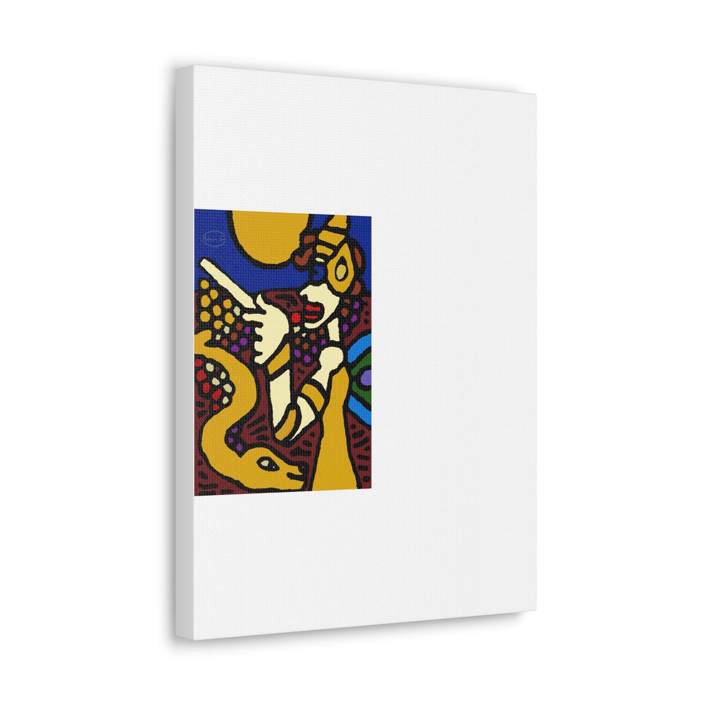 The golden snake being blessed by the fairy Canvas (Small)
