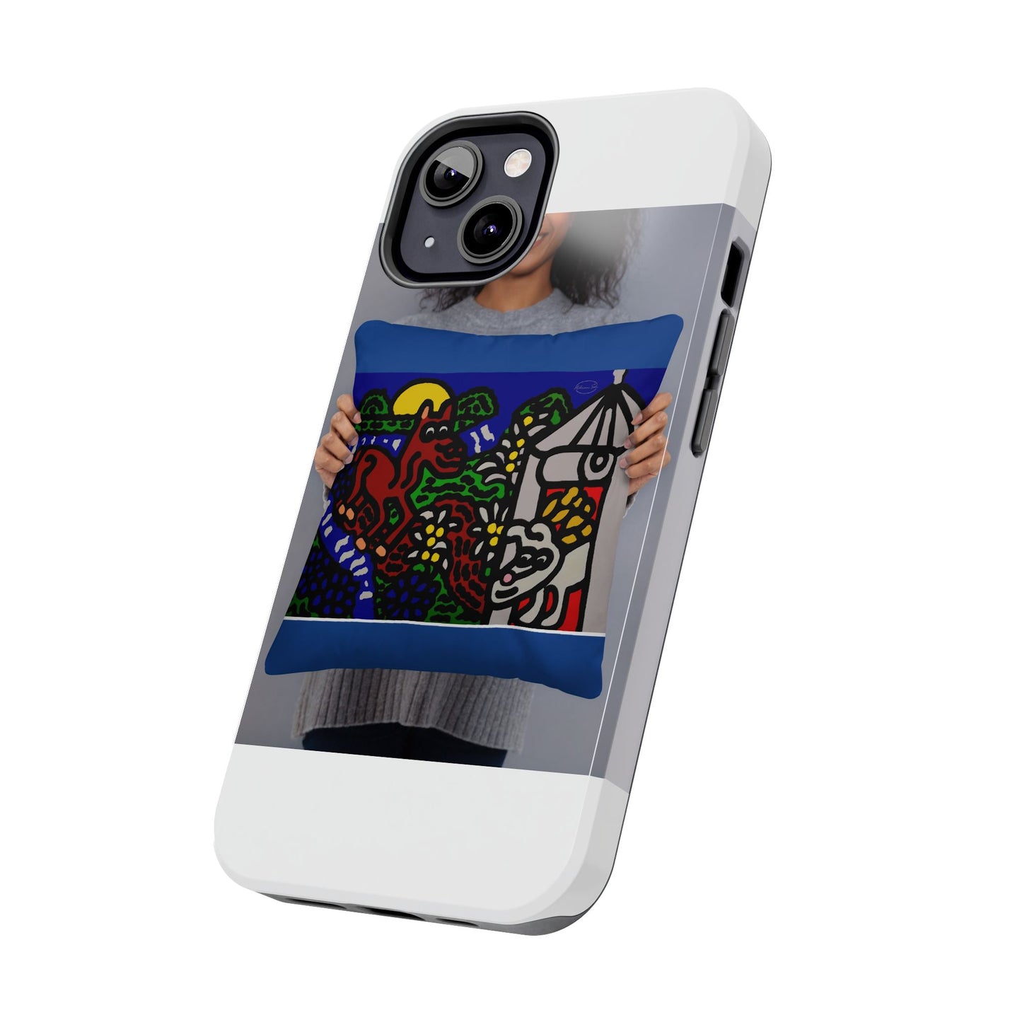 Bunny welcoming a friendly horse on his journey Tough Phone Case