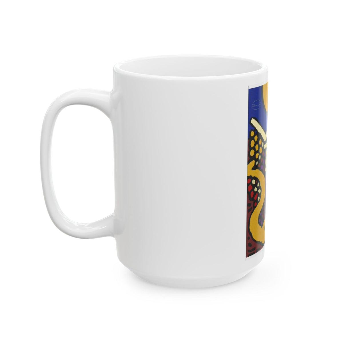 The golden snake being blessed by the fairy Ceramic Mug