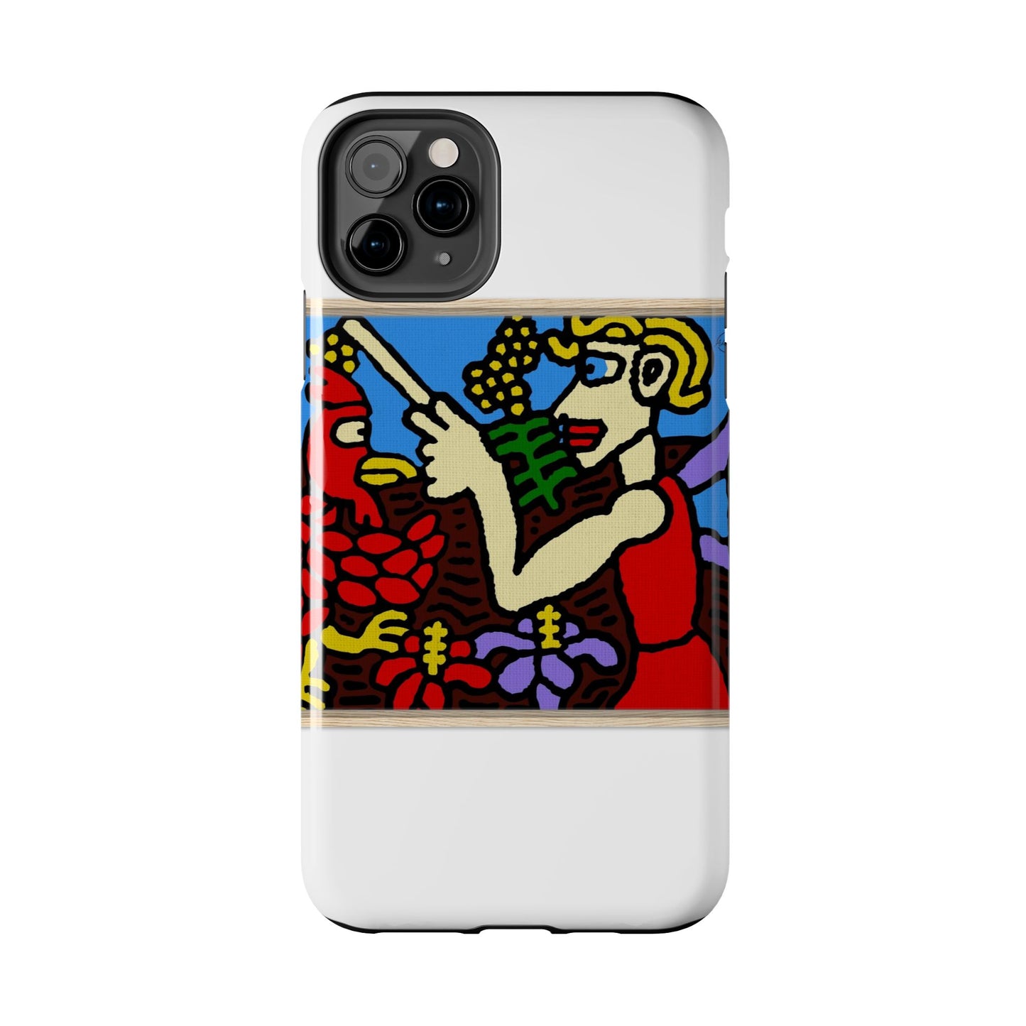 The hen gaining a blessing from a fairy Tough Phone Case