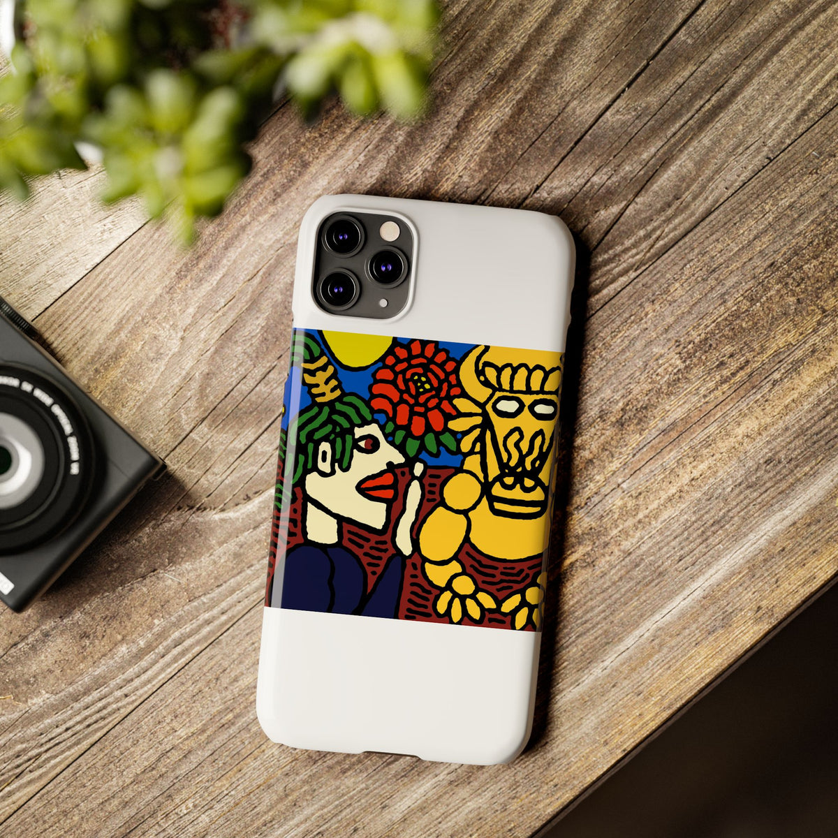 The warrior hailing the mighty golden dragon Slim Phone Case