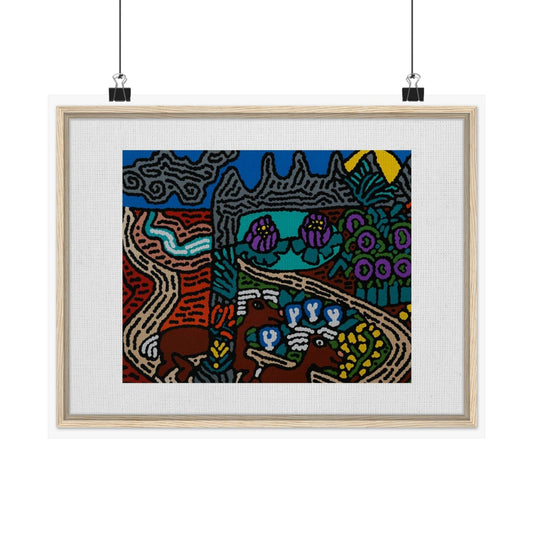 Road to a Sanctuary and Oasis Matte Poster Horizontal (Small)