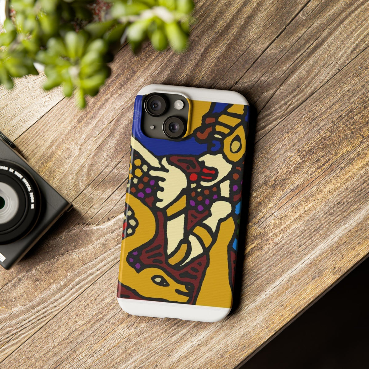 The golden snake being blessed by the fairy Slim Phone Case