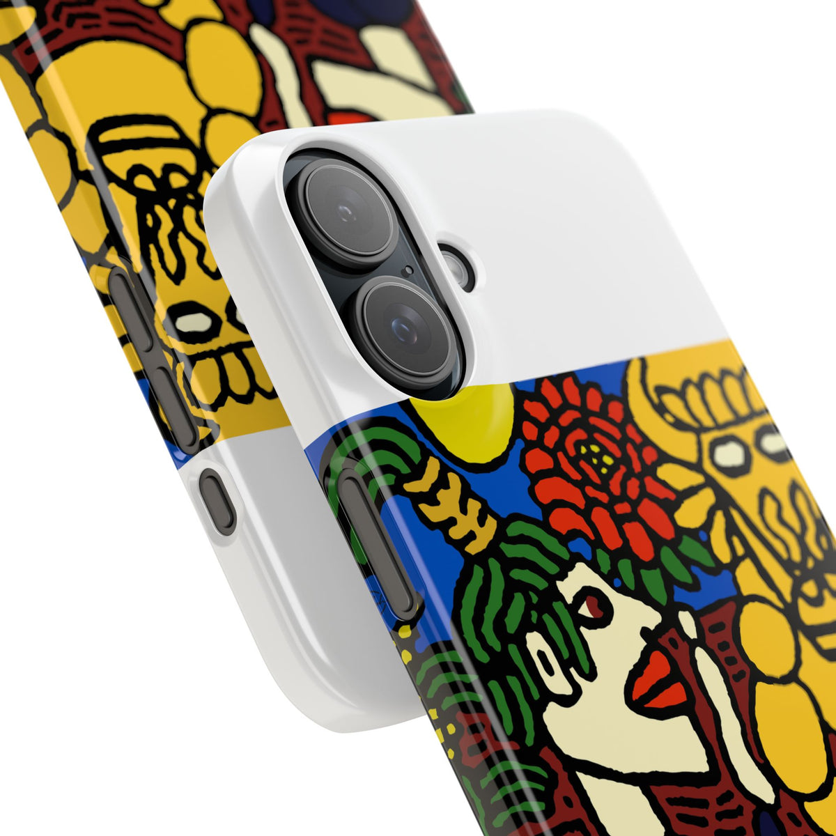 The warrior hailing the mighty golden dragon Slim Phone Case