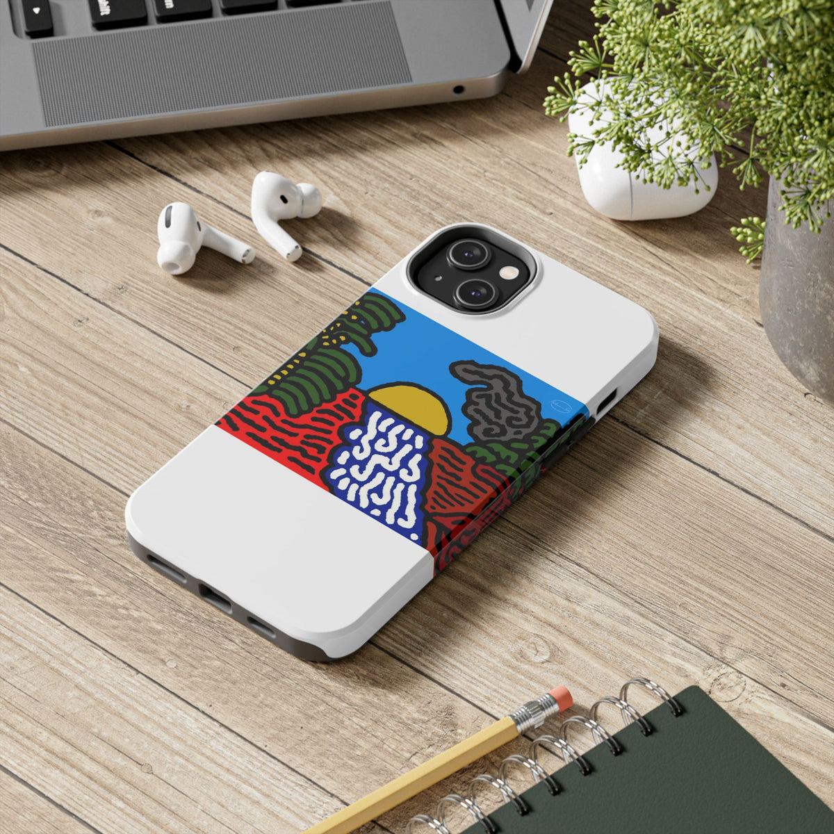 The river that joins the Australian wattle and Lebanese cedar tree in friendship Tough Phone Case