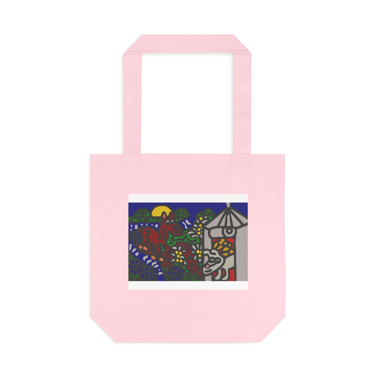 Bunny welcoming a friendly horse on his journey Classic Tote Bag