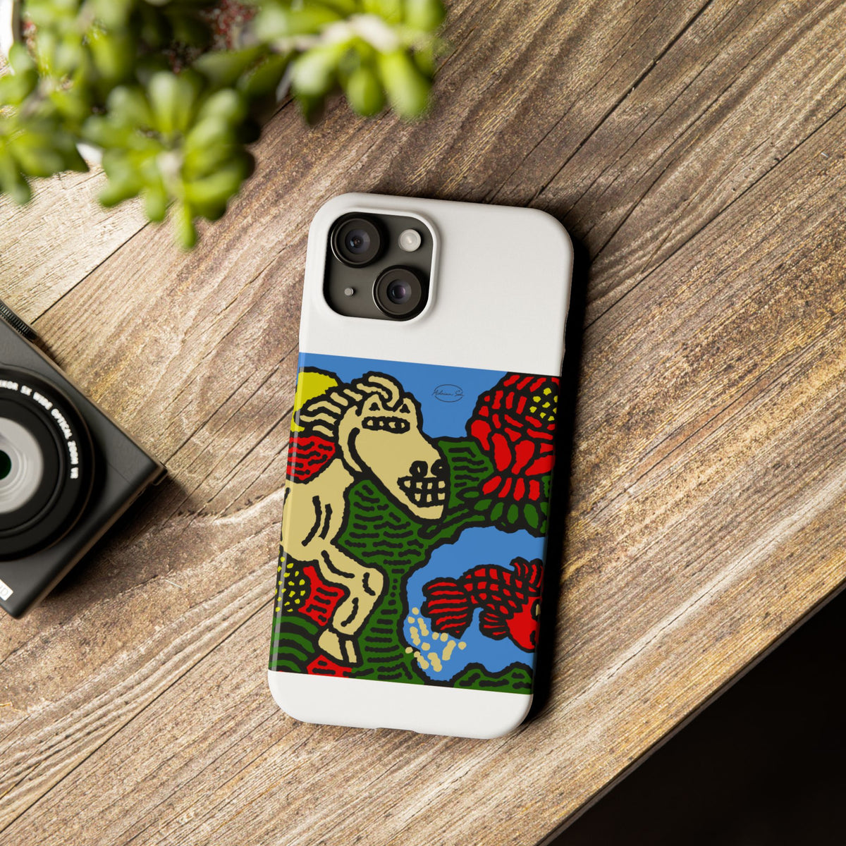 Galloping carefree through life Slim Phone Case