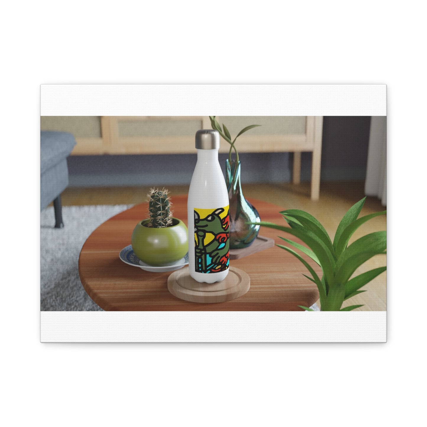 Two dragons enjoying a feast together Canvas (Small)