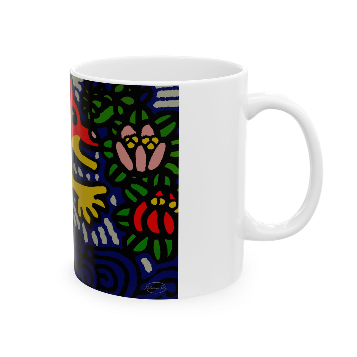 Breaking through the surface of a lotus pond Ceramic Mug