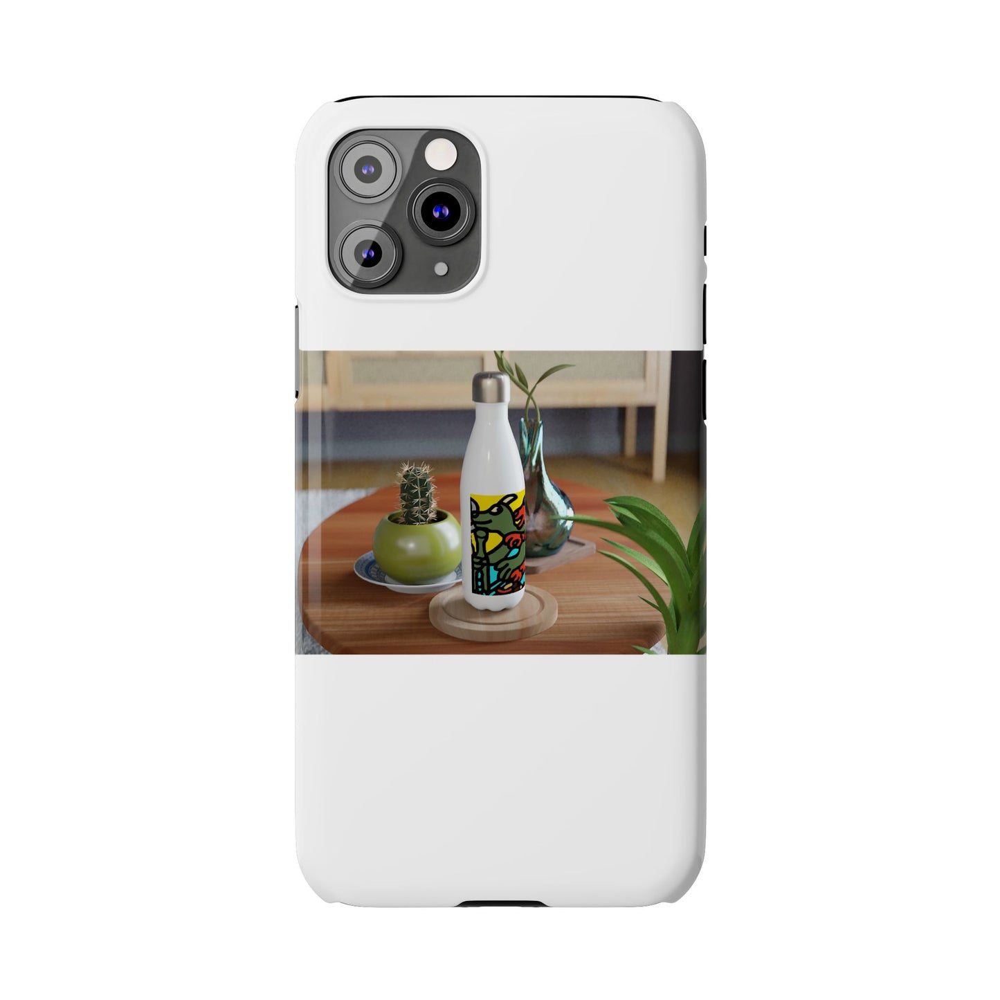 Two dragons enjoying a feast together Slim Phone Case
