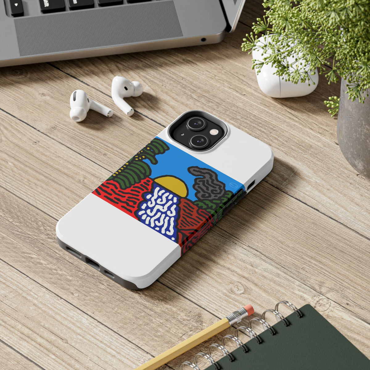 The river that joins the Australian wattle and Lebanese cedar tree in friendship Tough Phone Case