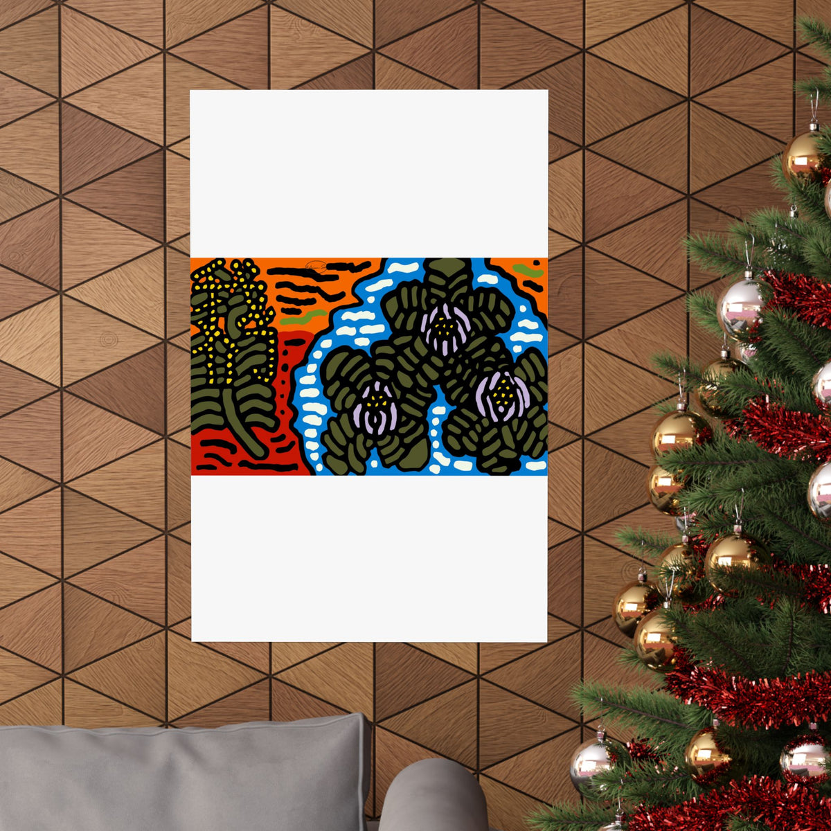 The Sri Lankan water lilies meets the Australian wattle Matte Poster Vertical (Large)