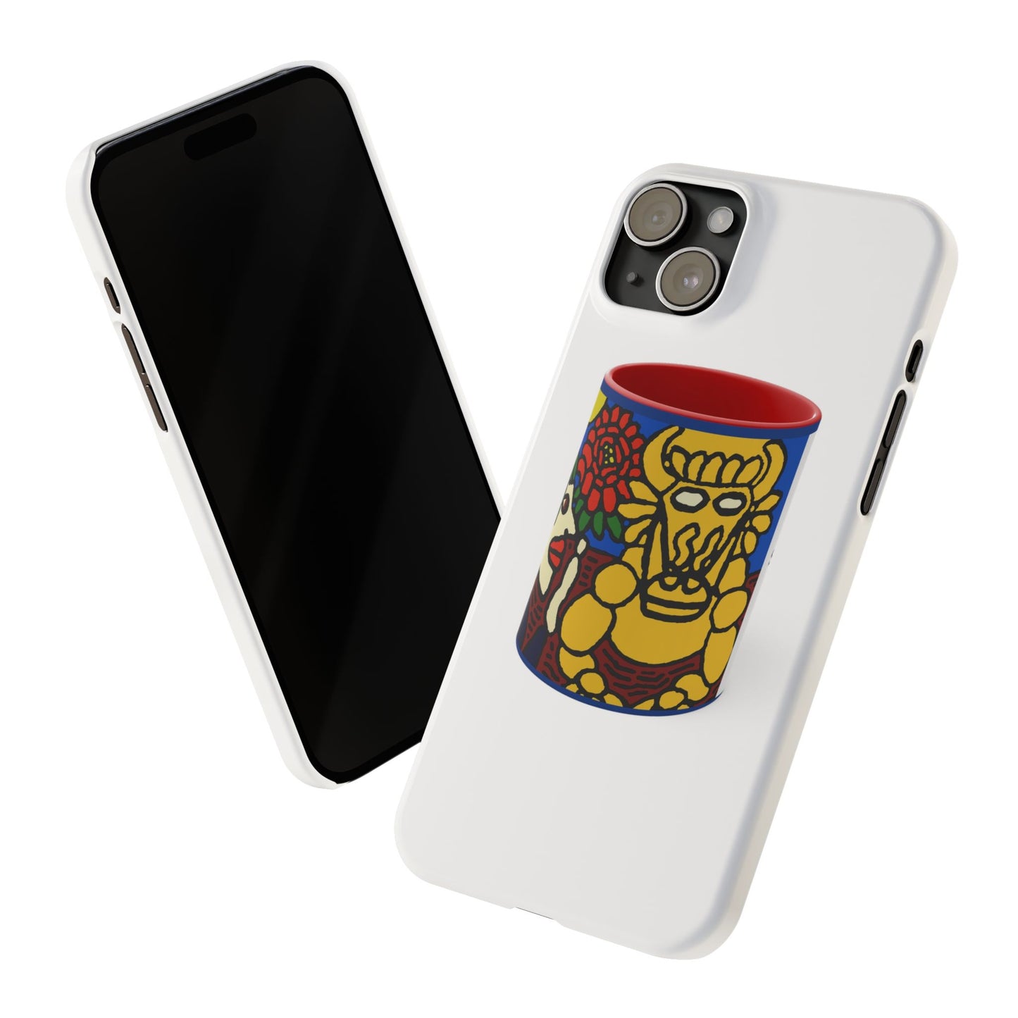 The warrior hailing the mighty golden dragon Slim Phone Case
