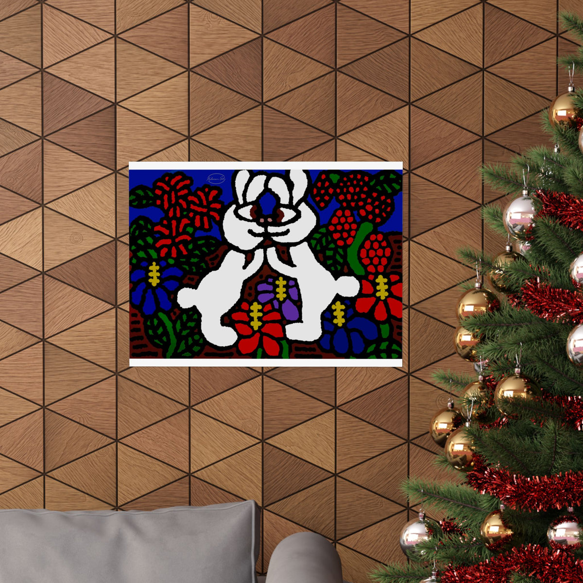Bunnies in love Matte Poster Horizontal (Large)