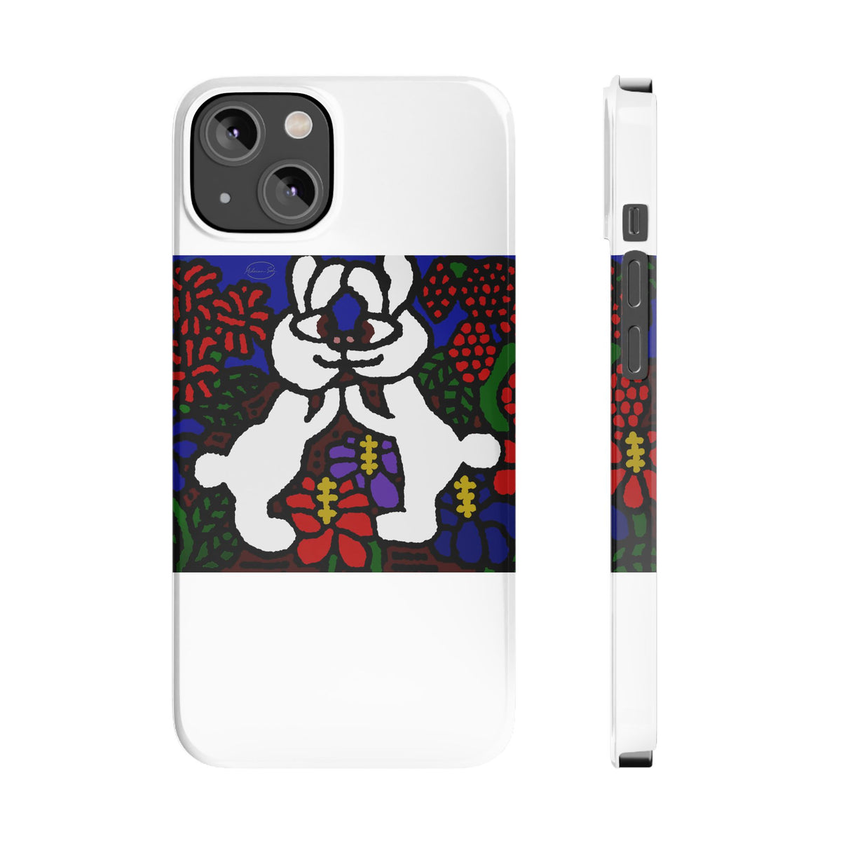 Bunnies in love Slim Phone Case