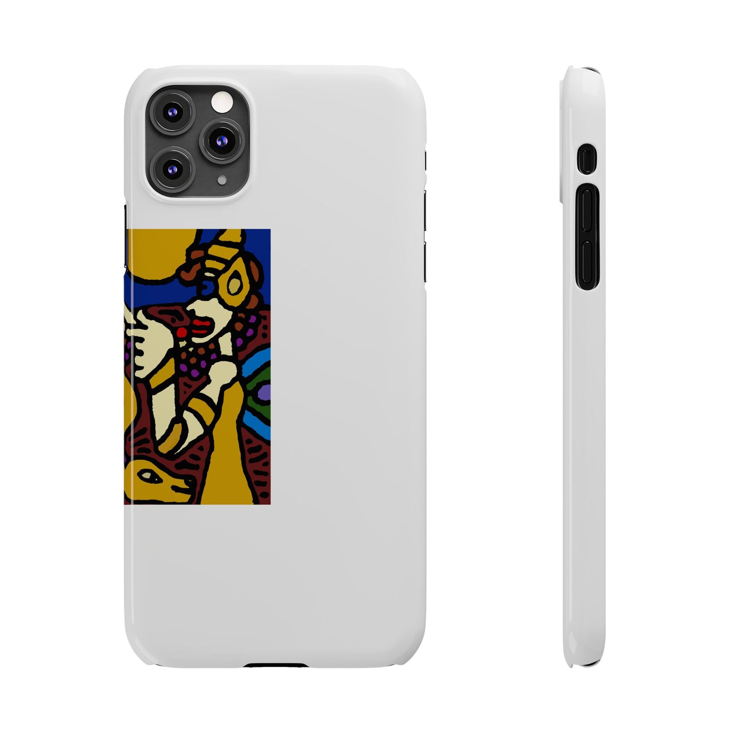 The golden snake being blessed by the fairy Slim Phone Case