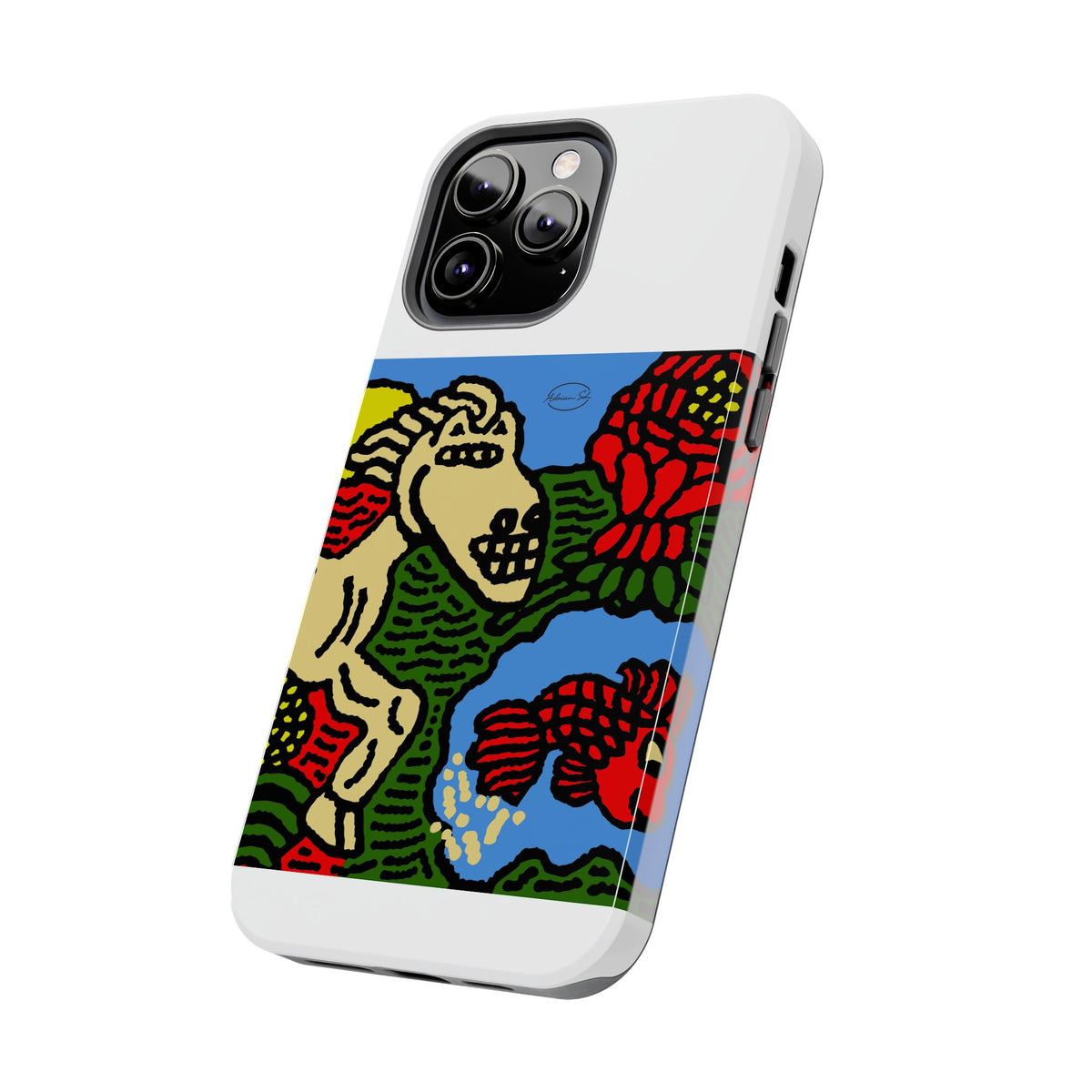 Galloping carefree through life Tough Phone Case