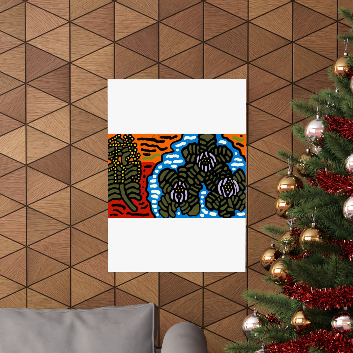 The Sri Lankan water lilies meets the Australian wattle Matte Poster Vertical (Large)