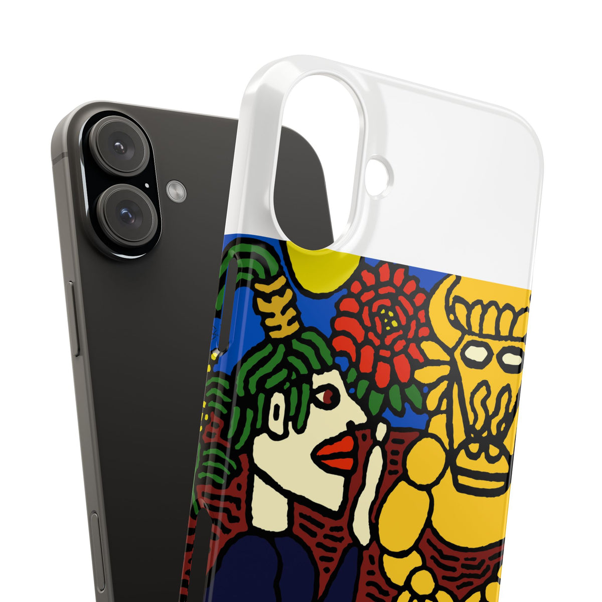 The warrior hailing the mighty golden dragon Slim Phone Case