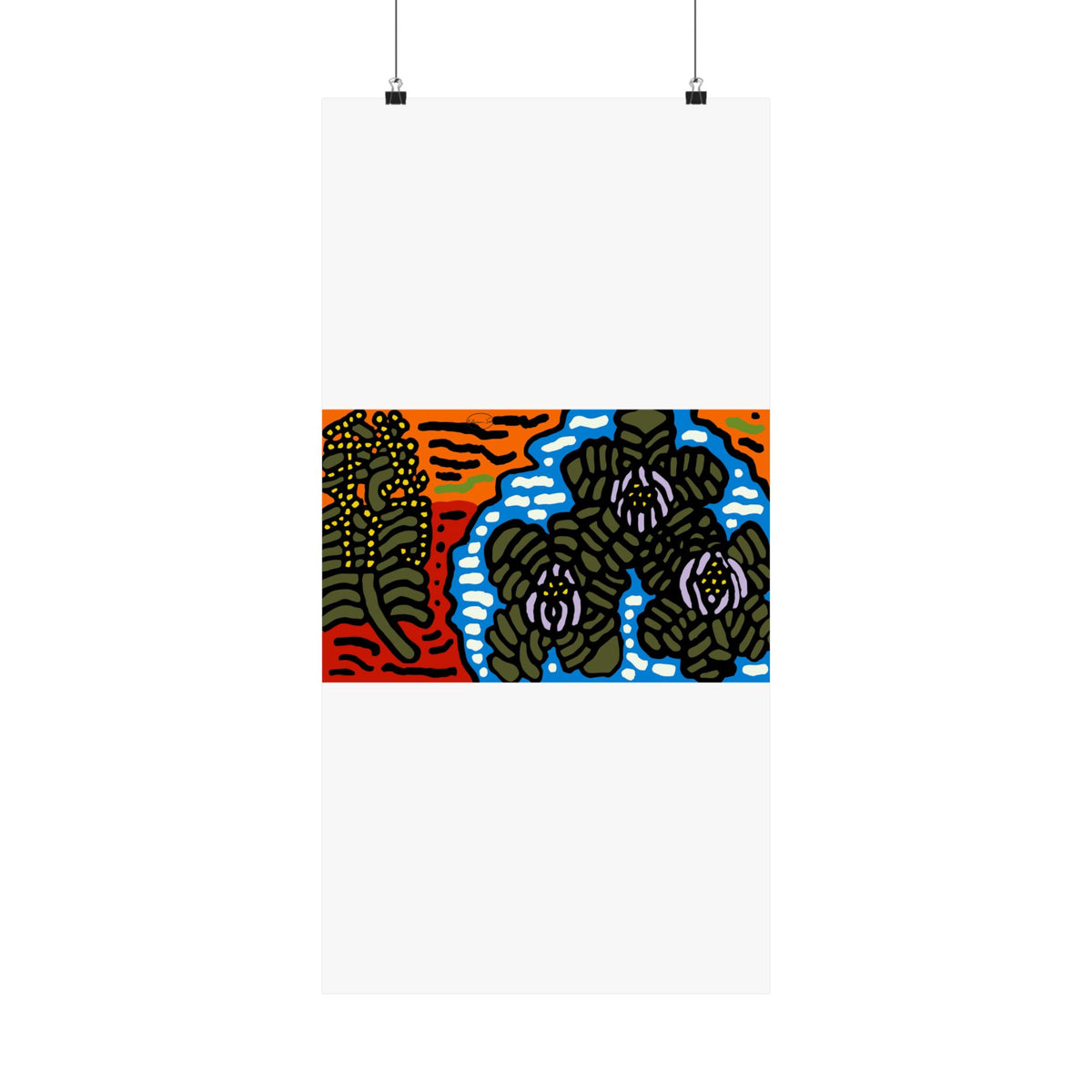 The Sri Lankan water lilies meets the Australian wattle Matte Poster Vertical (Large)