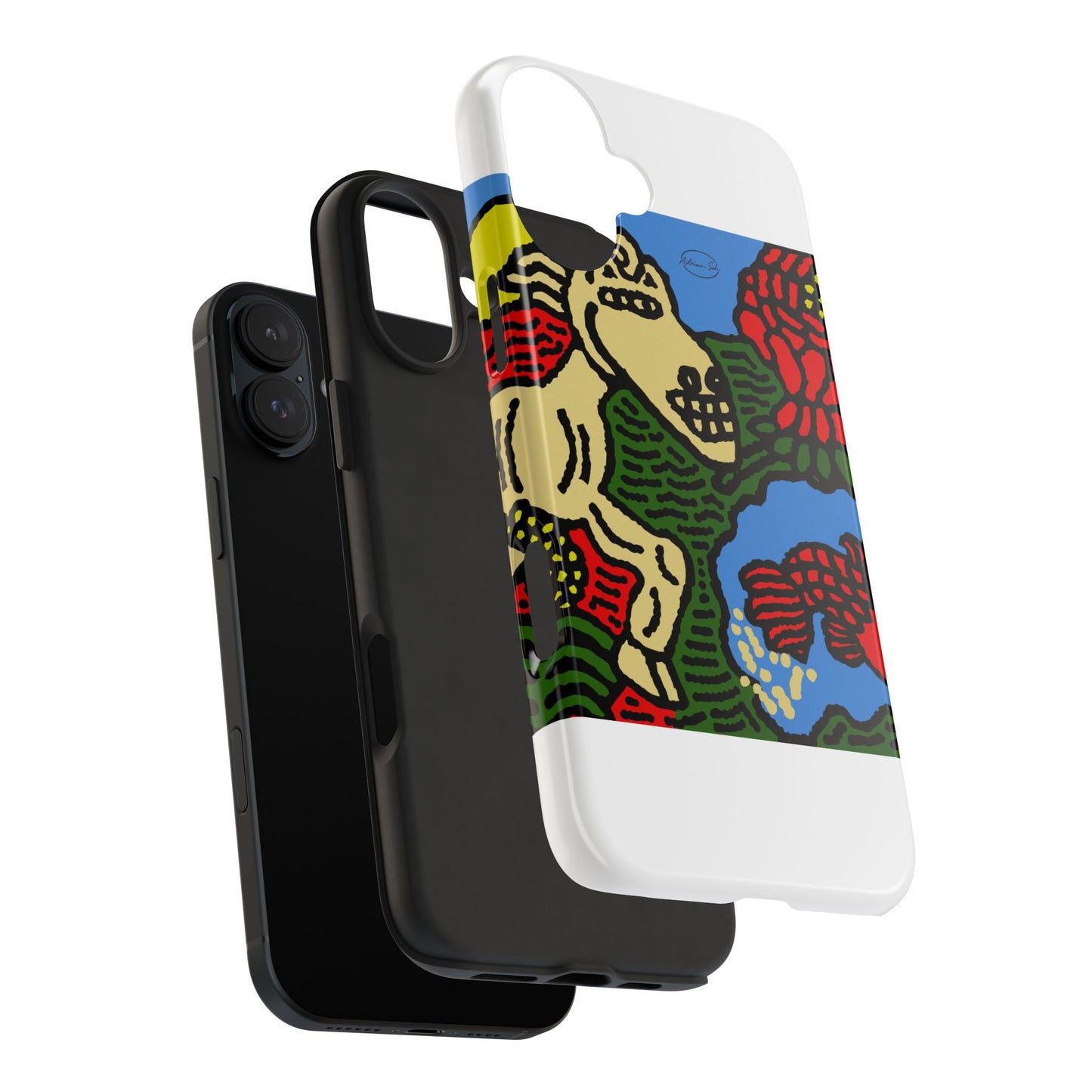 Galloping carefree through life Tough Phone Case