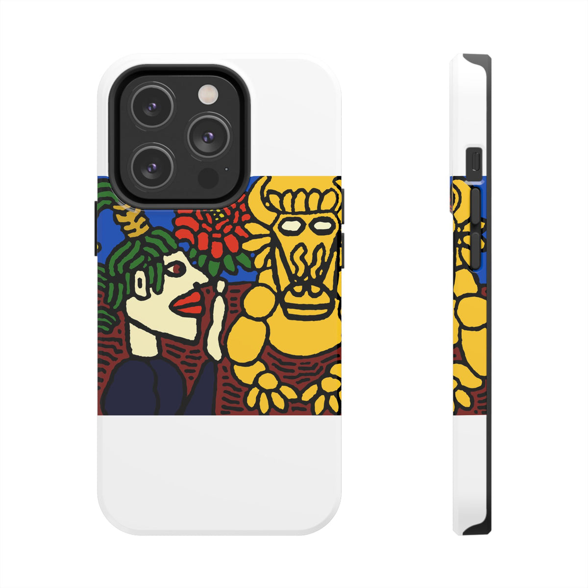 The warrior hailing the mighty golden dragon Tough Phone Case