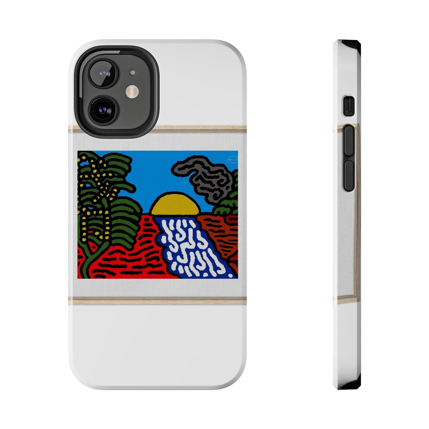 The river that joins the Australian wattle and Lebanese cedar tree in friendship Tough Phone Case