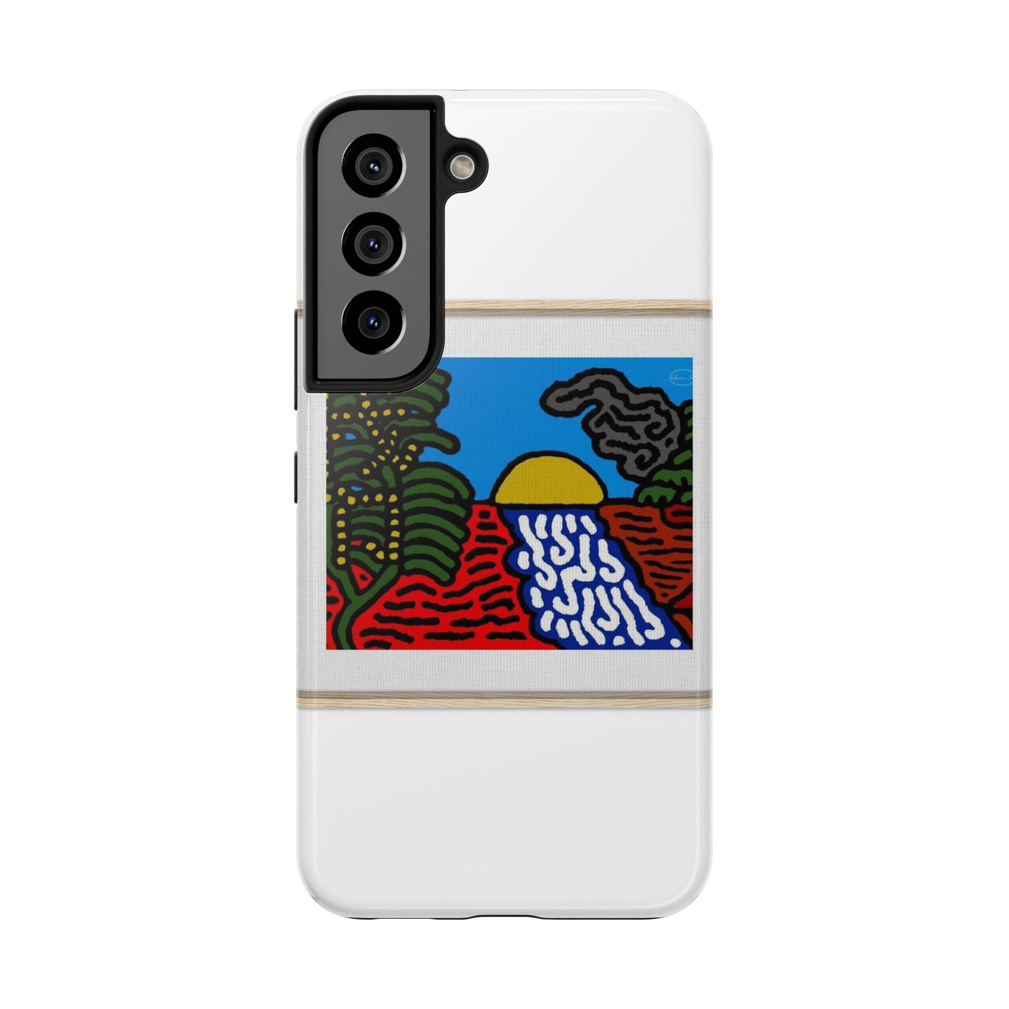 The river that joins the Australian wattle and Lebanese cedar tree in friendship Tough Phone Case