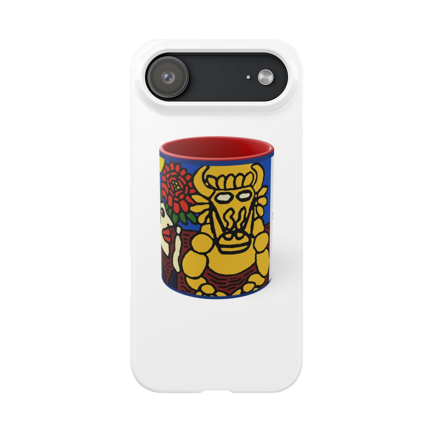 The warrior hailing the mighty golden dragon Slim Phone Case