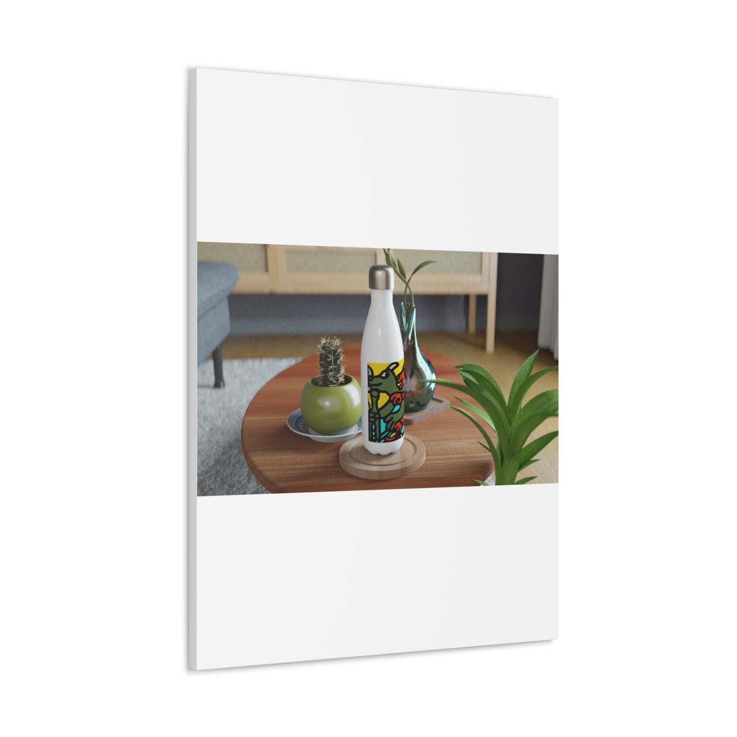 Two dragons enjoying a feast together Canvas (Large)