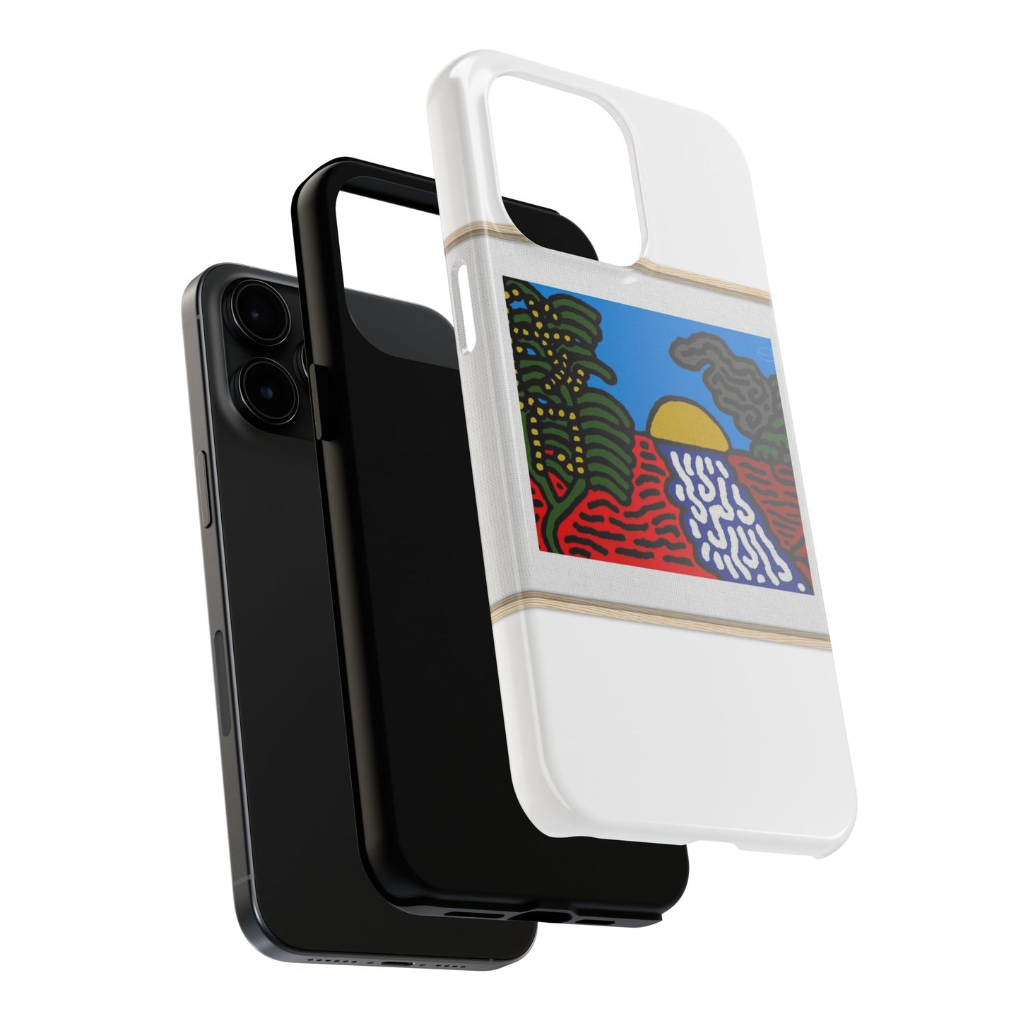 The river that joins the Australian wattle and Lebanese cedar tree in friendship Tough Phone Case