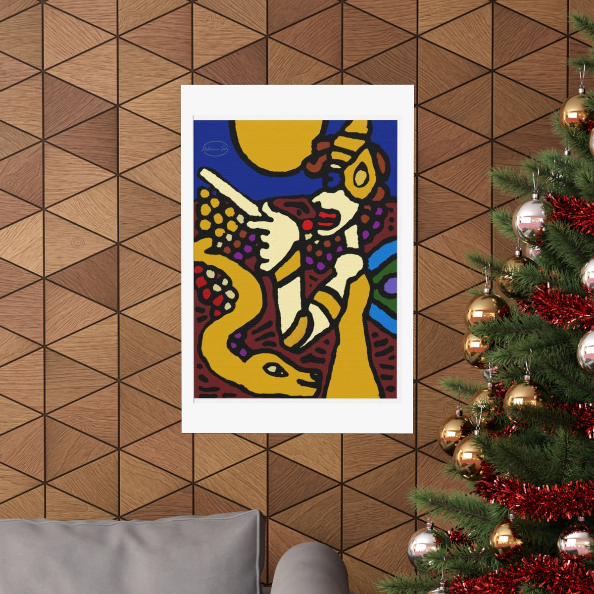 The golden snake being blessed by the fairy Matte Poster Vertical (Large)