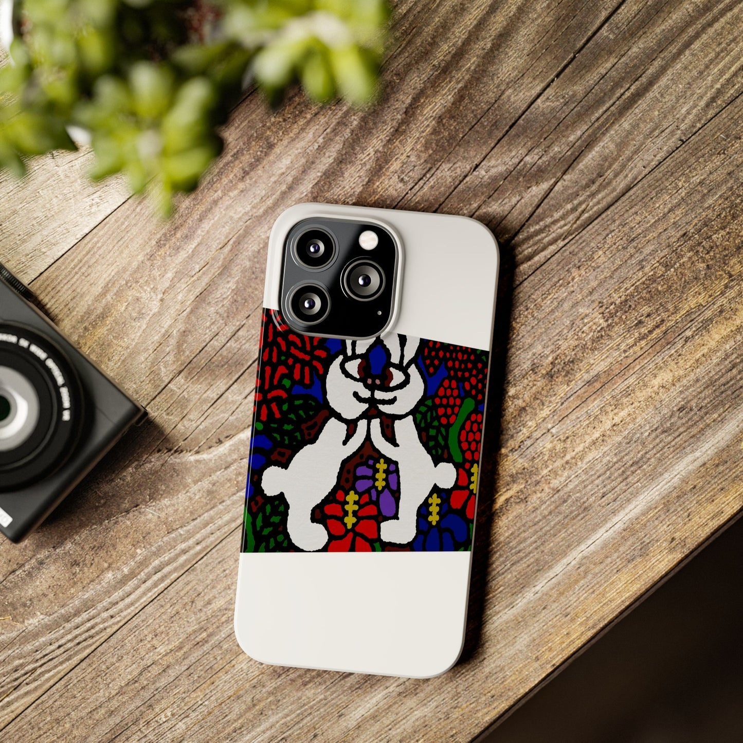 Bunnies in love Slim Phone Case