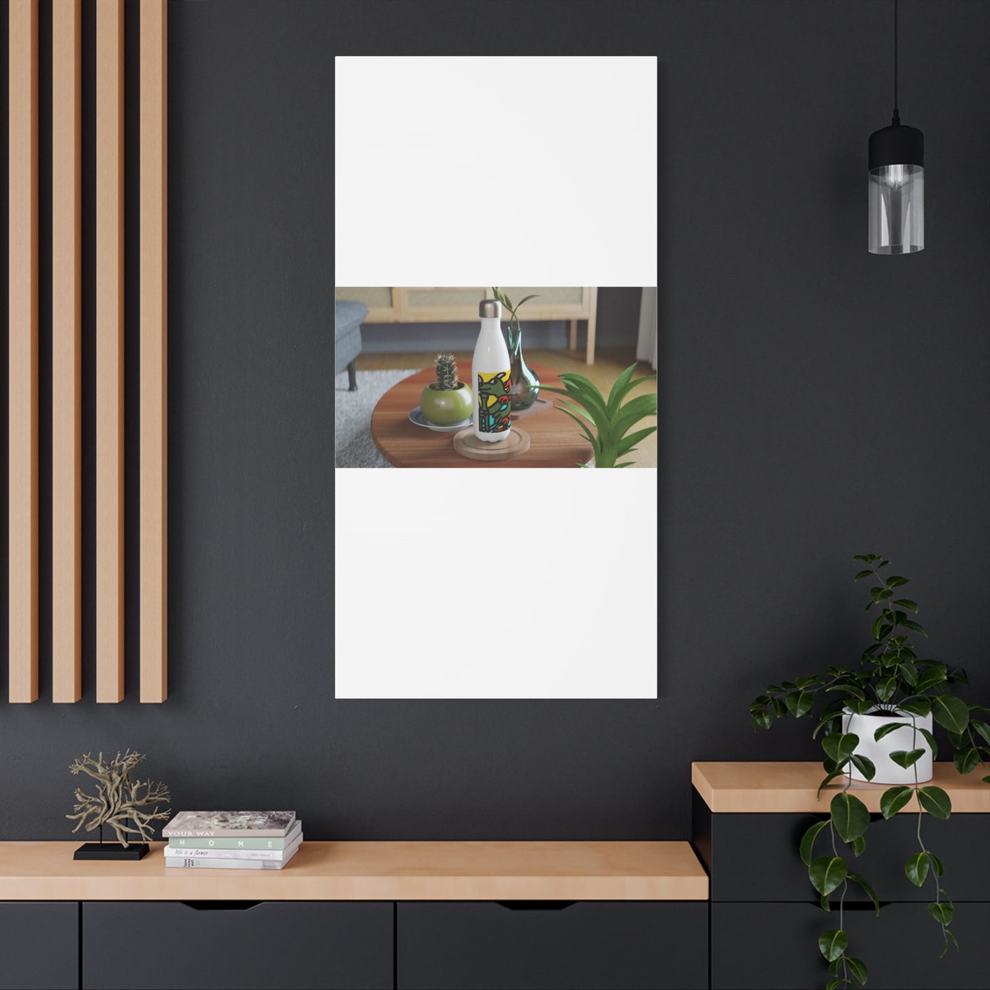 Two dragons enjoying a feast together Canvas (Large)