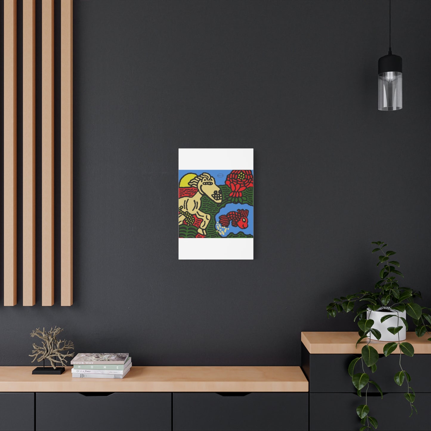 Galloping carefree through life Canvas (Large)