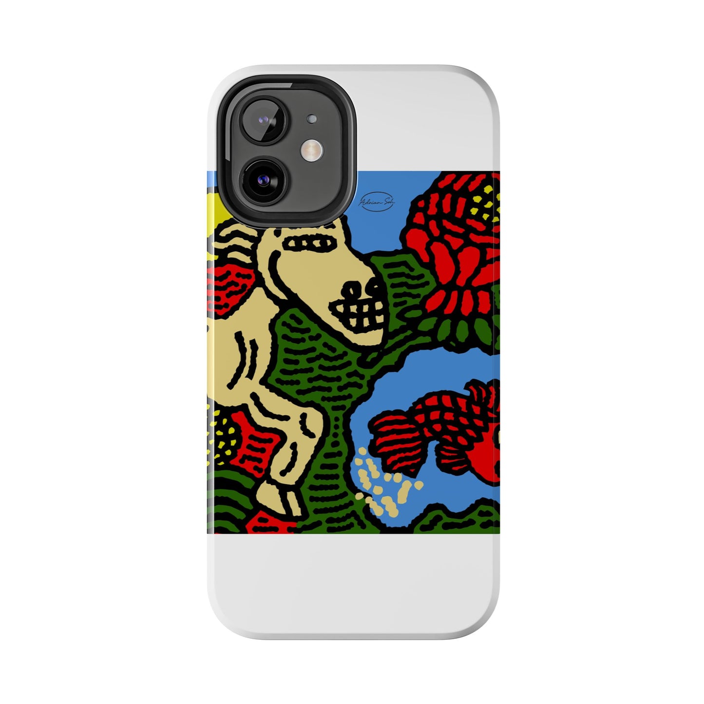 Galloping carefree through life Tough Phone Case