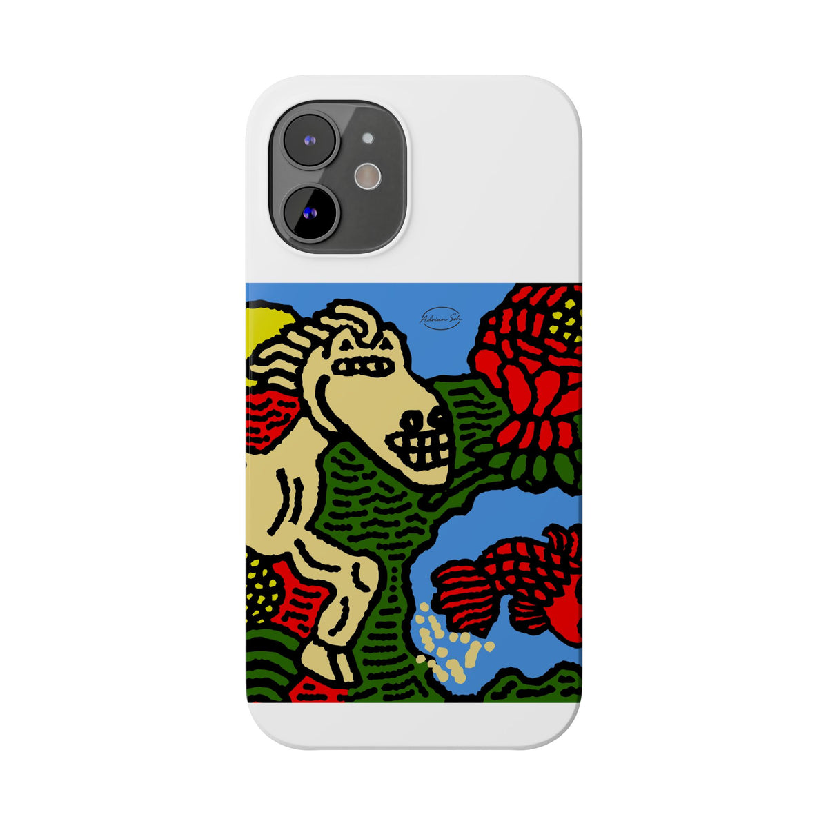 Galloping carefree through life Slim Phone Case