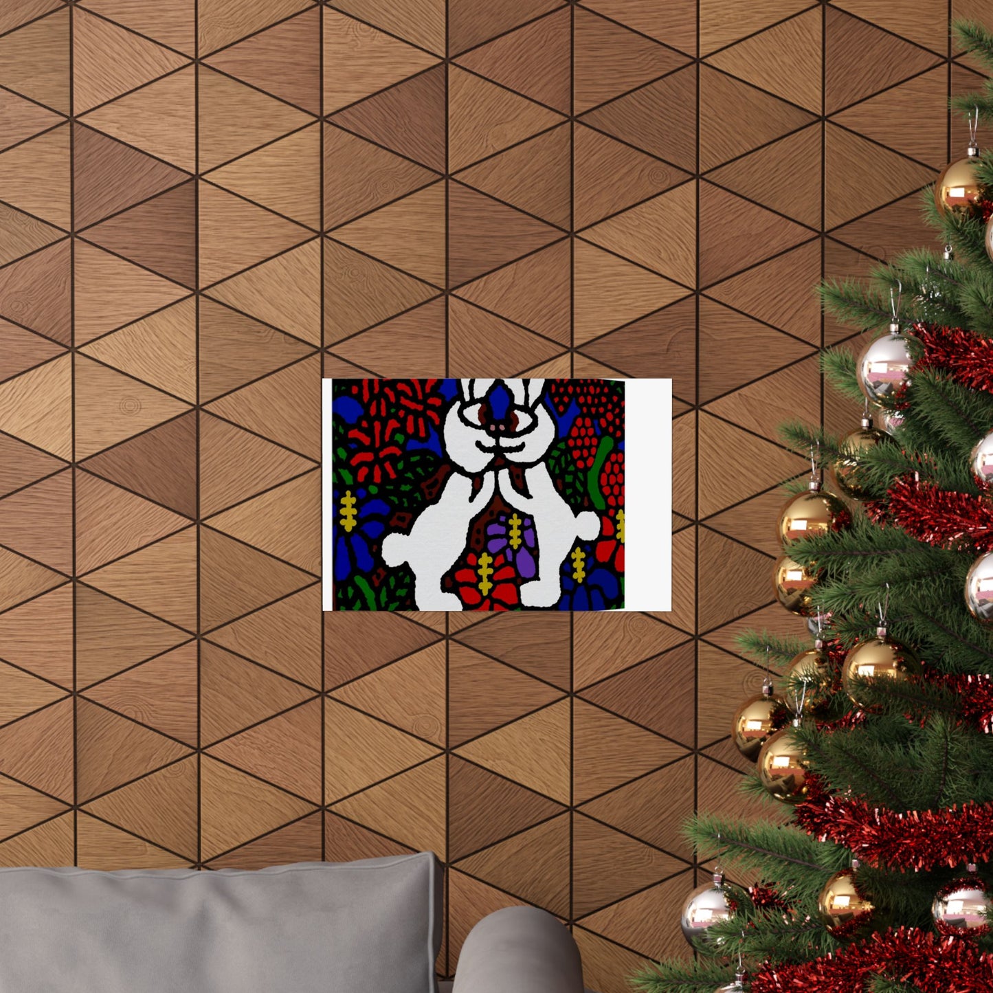 Bunnies in love Matte Poster Horizontal (Small)