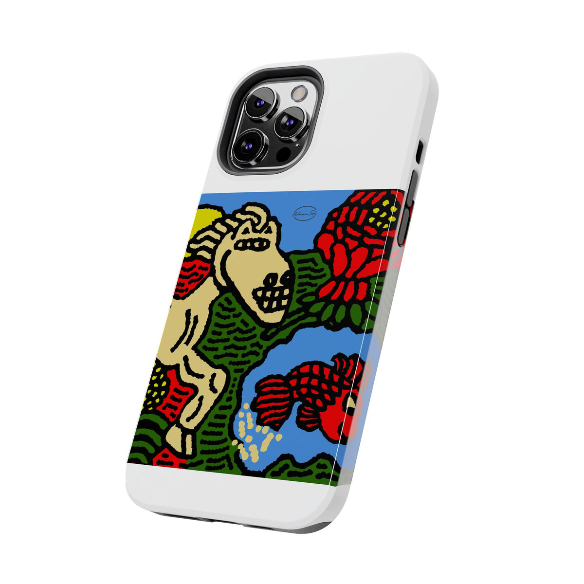 Galloping carefree through life Tough Phone Case