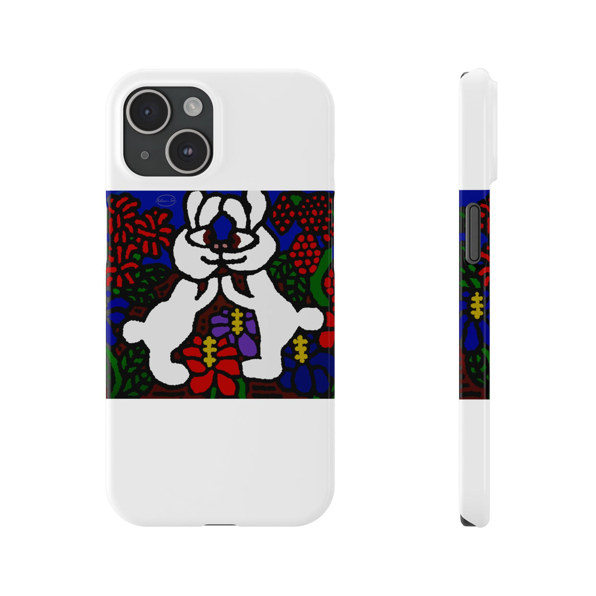 Bunnies in love Slim Phone Case