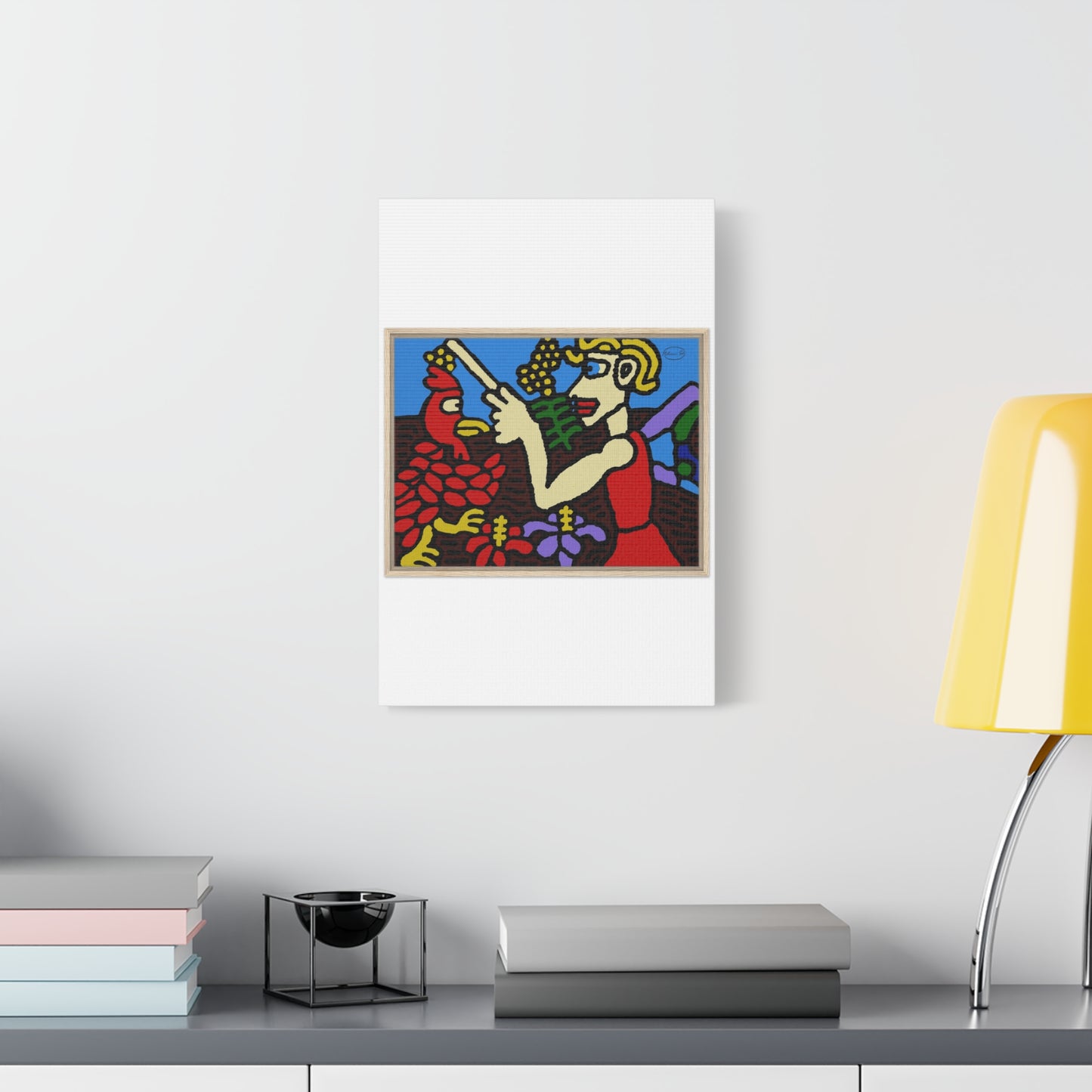 The hen gaining a blessing from a fairy Canvas (Small)